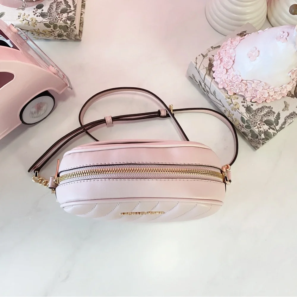 Final Sale!!!  👜 MICHAEL KORS 🌺 Rose Small Quilted Crossbody Bag - Picture 6 of 13